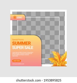 Editable Post Template Social Media Banners for Digital Marketing.