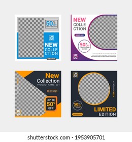 Editable Post Template Social Media Banners for Digital Marketing.