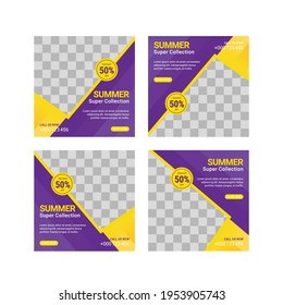 Editable Post Template Social Media Banners for Digital Marketing.