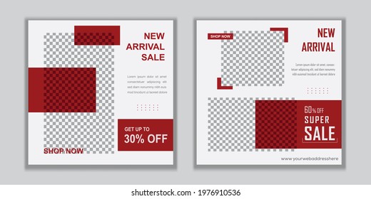 Editable Post Template Social Media Banners for Digital Marketing. Promotion Brand Fashion. etc