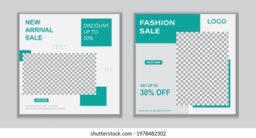 Editable Post Template Social Media Banners for Digital Marketing. Promotion Brand Fashion.	