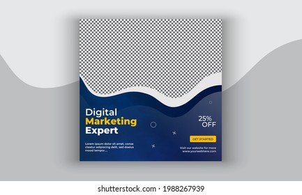 Editable Post Template Social Media Banners for Digital Marketing Agency. Creative Modern Stories. Live Streaming. Vector Illustration