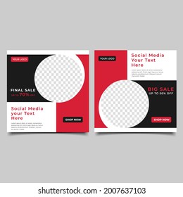 editable post template social media banners for digital marketing. promotion brand fashion. stories. vector illustration design