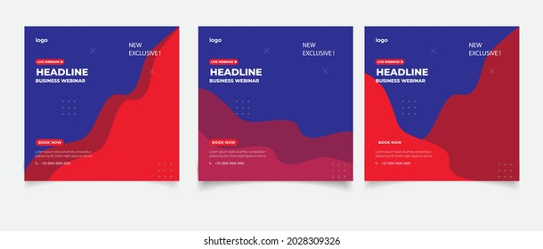 Editable Post Template Social Media Banners for Digital Marketing.