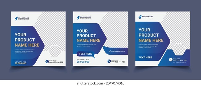 Editable Post Template Social Media Banners for Digital Marketing. Promotion Brand Fashion. 
Product Sale. Stories. Streaming. Vector Illustration
