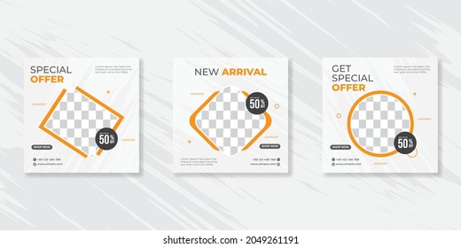 Editable Post Template Social Media Banners for Digital Marketing. Promotion Brand Fashion. Stories. Streaming.