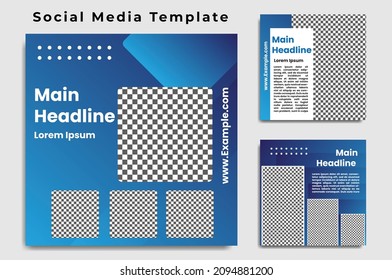 Editable Post Template Social Media Banners for Digital Marketing. Promotion Brand Fashion. Stories. Streaming. Vector Illustration - Vector SD20