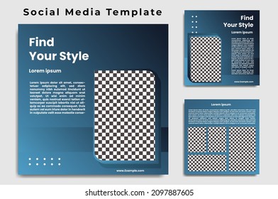 Plantilla de publicación editable Banners de medios sociales para marketing digital. Moda de promoción de marca. Historias. Streaming. Ilustración vectorial - SD vector