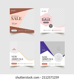 Editable Post Template Social Media Banners for Fashion Product Sale. Creative Corporate Digital Marketing Business Website Promotion Design  Stories. Streaming.
