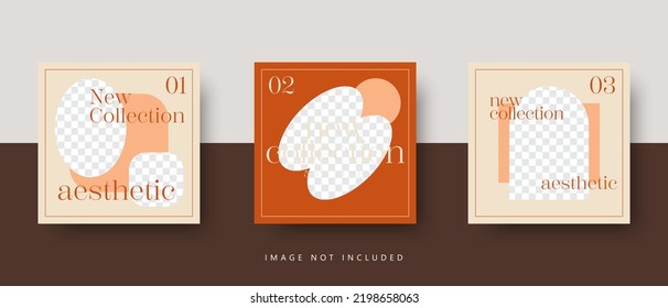 Editable Post Template Social Media Banners for Digital Marketing. Promotion Brand Fashion. Feed. Vector Illustration