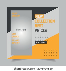 Editable Post Template Social Media Banners for Fashion sale. Promotion Brand Fashion. Stories. Streaming. Vector Illustration.
