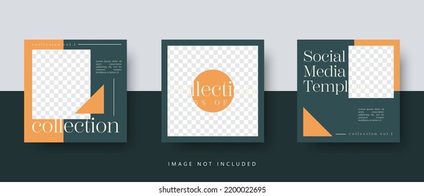 Editable Post Template Social Media Banners for Digital Marketing. Promotion Brand Fashion. Feed. Vector Illustration