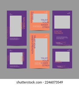 Editable Post Template Social Media. Vector Illustration. Digital Marketing for promotion. Modern and Simple Social Media Template