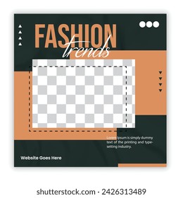 Editable Post Template: Social Media Banners for Digital Marketing. Promotion Brand Fashion. Stories. Streaming. Vector Illustration: Vector