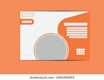 Editable Post Template Social Media Banners for Digital Marketing. Orange background colour.
