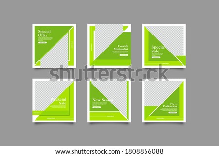 Editable Post Template Social Media Banners for Digital Marketing. Promotion Brand Fashion. Stories. Streaming.