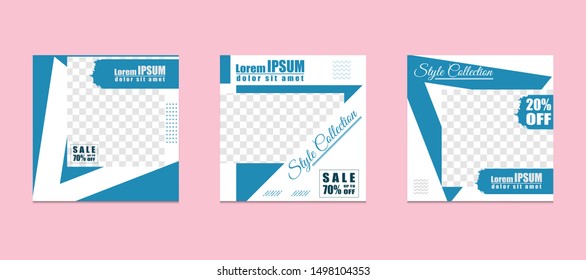 editable post templates for fashion sales, can be used for marketing on social media. backgrounds, web templates, banners, flyer, leaflets.