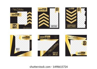 editable post templates for fashion sales, can be used for marketing on social media. backgrounds, web templates, banners, flyer, leaflets.