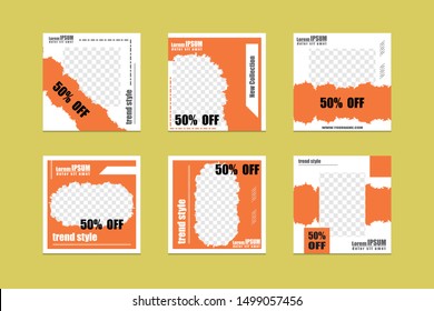 editable post templates for fashion sales, can be used for marketing on social media. backgrounds, web templates, banners, flyer, leaflets.