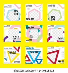 editable post templates for fashion sales, can be used for marketing on social media. backgrounds, web templates, banners, flyer, leaflets.