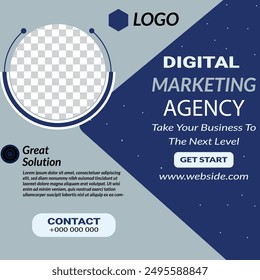Editable post templates for social media banners and real-estate websites.