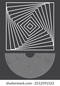 editable poster abstract art and geometric shape