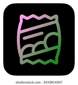 Editable potato chips bag vector icon. Part of a big icon set family. Perfect for web and app interfaces, presentations, infographics, etc