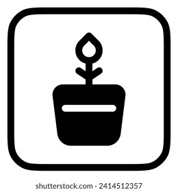 Editable potted flower, plant vector icon. Gardening, landscaping, horticulture. Part of a big icon set family. Perfect for web and app interfaces, presentations, infographics, etc