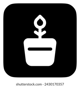 Editable potted flower, plant vector icon. Gardening, landscaping, horticulture. Part of a big icon set family. Perfect for web and app interfaces, presentations, infographics, etc
