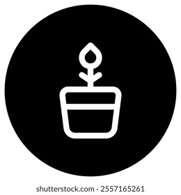Editable potted flower, plant vector icon. Gardening, landscaping, horticulture. Part of a big icon set family. Perfect for web and app interfaces, presentations, infographics, etc