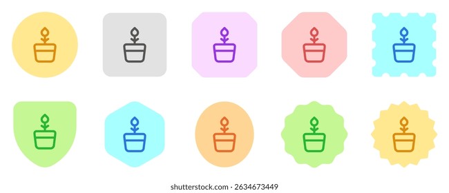 Editable potted flower, plant vector icon. Gardening, landscaping, horticulture. Part of a big icon set family. Perfect for web and app interfaces, presentations, infographics, etc
