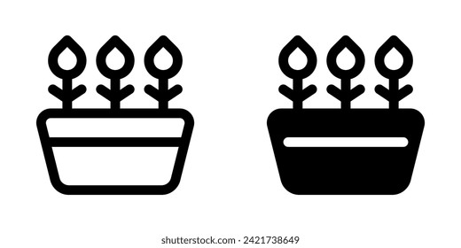 Editable potted flowers, plant vector icon. Gardening, landscaping, horticulture. Part of a big icon set family. Perfect for web and app interfaces, presentations, infographics, etc