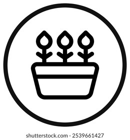 Editable potted flowers, plant vector icon. Gardening, landscaping, horticulture. Part of a big icon set family. Perfect for web and app interfaces, presentations, infographics, etc