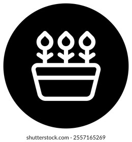 Editable potted flowers, plant vector icon. Gardening, landscaping, horticulture. Part of a big icon set family. Perfect for web and app interfaces, presentations, infographics, etc