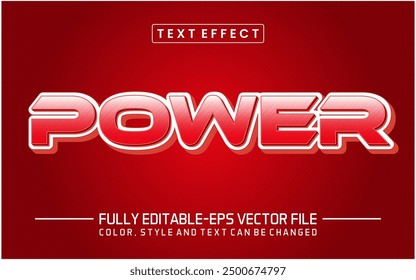 Editable Power text effect - Power text style theme