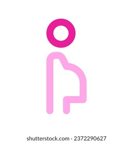 Editable pregnant woman priority seat vector icon. Part of a big icon set family. Perfect for web and app interfaces, presentations, infographics, etc