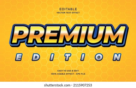 editable premium edition vector text effect with modern style design usable for logo or company campaign 