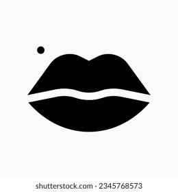 Editable pretty lips vector icon. Cosmetics, makeup, skincare, beauty. Part of a big icon set family. Perfect for web and app interfaces, presentations, infographics, etc