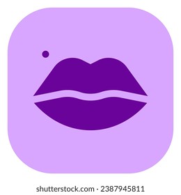 Editable pretty lips vector icon. Cosmetics, makeup, skincare, beauty. Part of a big icon set family. Perfect for web and app interfaces, presentations, infographics, etc