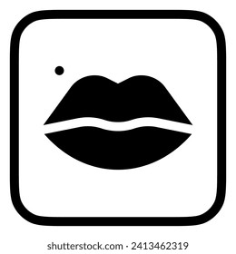 Editable pretty lips vector icon. Cosmetics, makeup, skincare, beauty. Part of a big icon set family. Perfect for web and app interfaces, presentations, infographics, etc