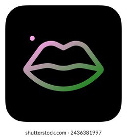 Editable pretty lips vector icon. Cosmetics, makeup, skincare, beauty. Part of a big icon set family. Perfect for web and app interfaces, presentations, infographics, etc