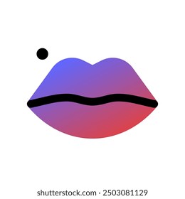 Editable pretty lips vector icon. Cosmetics, makeup, skincare, beauty. Part of a big icon set family. Perfect for web and app interfaces, presentations, infographics, etc