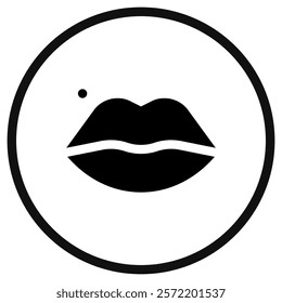 Editable pretty lips vector icon. Cosmetics, makeup, skincare, beauty. Part of a big icon set family. Perfect for web and app interfaces, presentations, infographics, etc