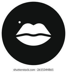 Editable pretty lips vector icon. Cosmetics, makeup, skincare, beauty. Part of a big icon set family. Perfect for web and app interfaces, presentations, infographics, etc