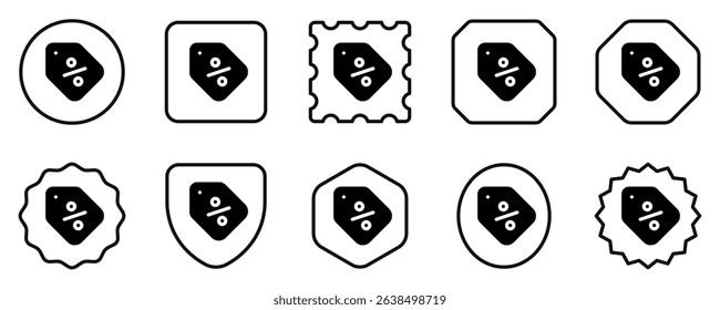 Editable price tag, discount label vector icon. Part of a big icon set family. Perfect for web and app interfaces, presentations, infographics, etc