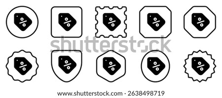 Editable price tag, discount label vector icon. Part of a big icon set family. Perfect for web and app interfaces, presentations, infographics, etc
