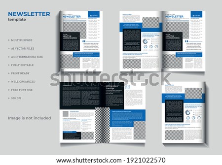 Editable print ready newsletter design vector file abstract background file