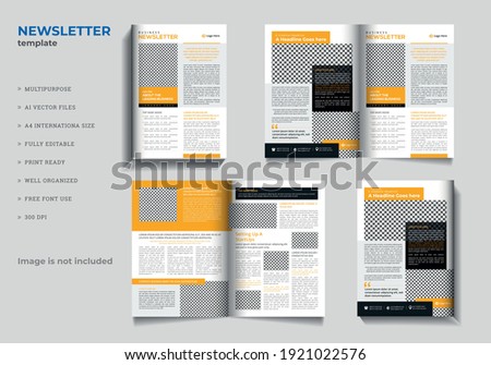 Editable print ready newsletter design vector file abstract background file