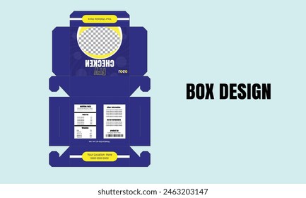 Editable print ready vector food box template design