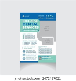 editable professional dental presentation flyer
